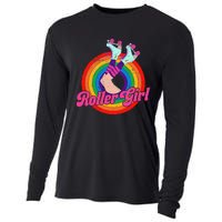 Roller Girl Skater Skating Retro Vintage 70s 80s Skates Cooling Performance Long Sleeve Crew