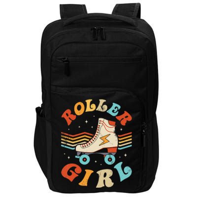 Roller Girl Skater Skating Retro Vintage 70s 80s Skates Impact Tech Backpack