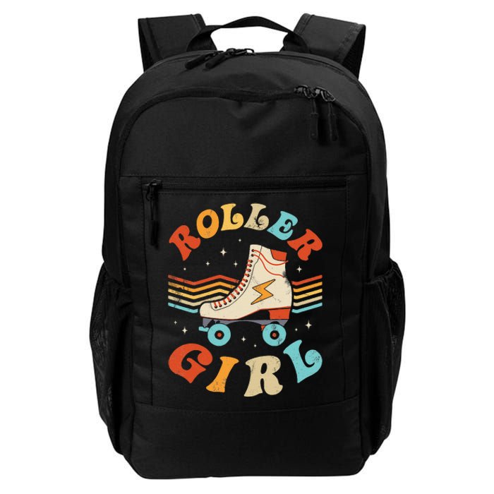 Roller Girl Skater Skating Retro Vintage 70s 80s Skates Daily Commute Backpack