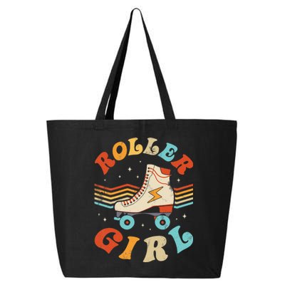 Roller Girl Skater Skating Retro Vintage 70s 80s Skates 25L Jumbo Tote