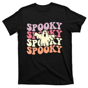 Retro Groovy Spooky Ghost Boo Halloween Costume Scary T-Shirt