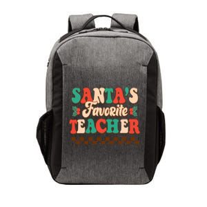 Retro Groovy SantaS Favorite Teacher Christmas Gift Vector Backpack