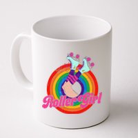 Roller Girl Skater Skating Retro Vintage Coffee Mug