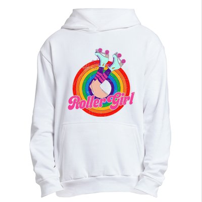 Roller Girl Skater Skating Retro Vintage Urban Pullover Hoodie