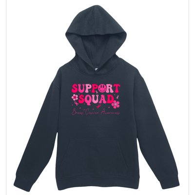 Retro Groovy Support Squad Breast Cancer Awareness Urban Pullover Hoodie