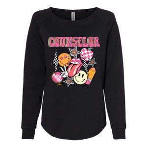 Retro Groovy School Counselor Appreciation Back To School Womens California Wash Sweatshirt