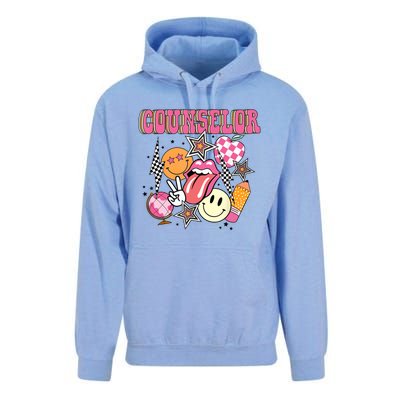 Retro Groovy School Counselor Appreciation Back To School Unisex Surf Hoodie