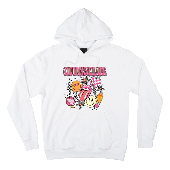 Retro Groovy School Counselor Appreciation Back To School Hoodie