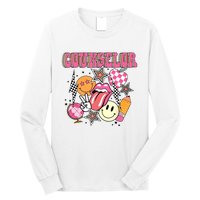 Retro Groovy School Counselor Appreciation Back To School Long Sleeve Shirt