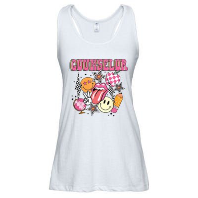 Retro Groovy School Counselor Appreciation Back To School Ladies Essential Flowy Tank