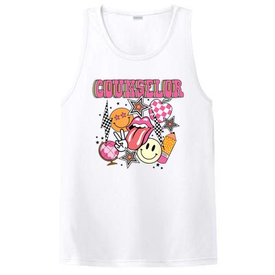 Retro Groovy School Counselor Appreciation Back To School PosiCharge Competitor Tank