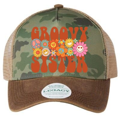 Retro Groovy Sister Matching Family Party Mother's Day Legacy Tie Dye Trucker Hat