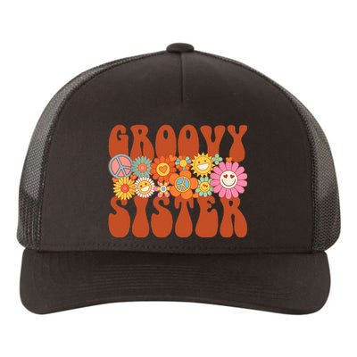 Retro Groovy Sister Matching Family Party Mother's Day Yupoong Adult 5-Panel Trucker Hat