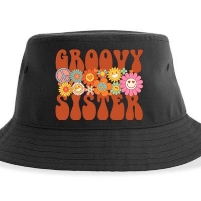 Retro Groovy Sister Matching Family Party Mother's Day Sustainable Bucket Hat