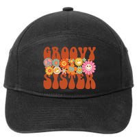 Retro Groovy Sister Matching Family Party Mother's Day 7-Panel Snapback Hat