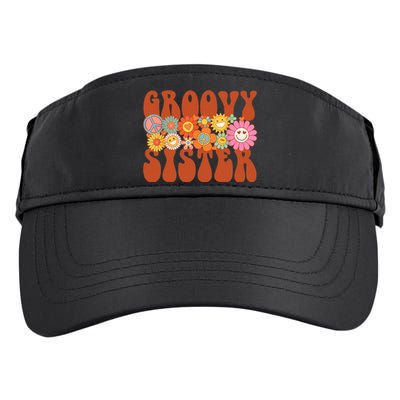 Retro Groovy Sister Matching Family Party Mother's Day Adult Drive Performance Visor