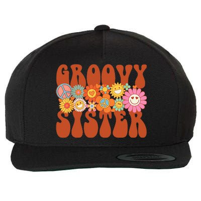 Retro Groovy Sister Matching Family Party Mother's Day Wool Snapback Cap