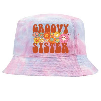 Retro Groovy Sister Matching Family Party Mother's Day Tie-Dyed Bucket Hat