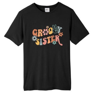 Retro Groovy Sister Matching Family 1st Birthday Party Tall Fusion ChromaSoft Performance T-Shirt