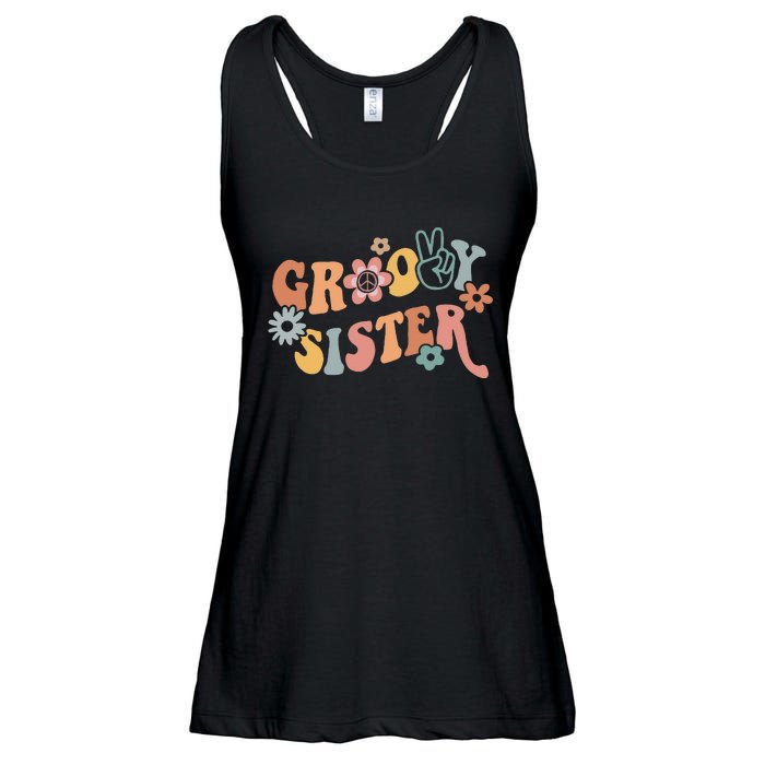 Retro Groovy Sister Matching Family 1st Birthday Party Ladies Essential Flowy Tank