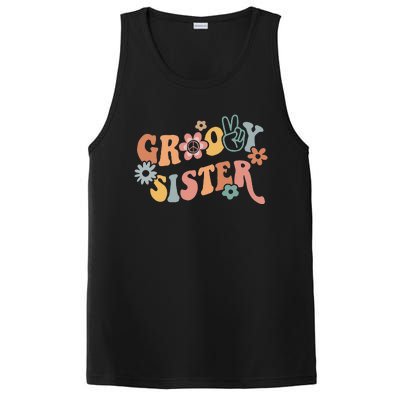 Retro Groovy Sister Matching Family 1st Birthday Party PosiCharge Competitor Tank