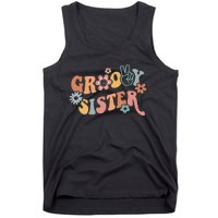 Retro Groovy Sister Matching Family 1st Birthday Party Tank Top