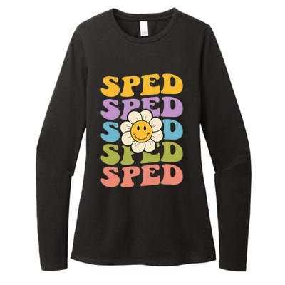 Retro Groovy SPED Teachers Back to School SPED Womens CVC Long Sleeve Shirt