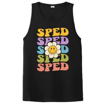 Retro Groovy SPED Teachers Back to School SPED PosiCharge Competitor Tank