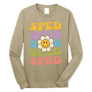 Retro Groovy SPED Teachers Back To School SPED Long Sleeve Shirt