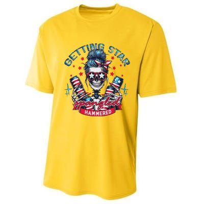 Retro Getting Star Spangled Hammered America 4th Of July Performance Sprint T-Shirt