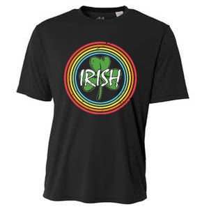 Rainbow Green Shamrock Irish Patricks Day Cooling Performance Crew T-Shirt