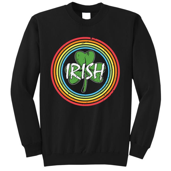 Rainbow Green Shamrock Irish Patricks Day Sweatshirt