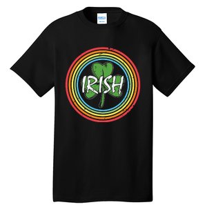 Rainbow Green Shamrock Irish Patricks Day Tall T-Shirt