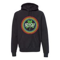 Rainbow Green Shamrock Irish Patricks Day Premium Hoodie