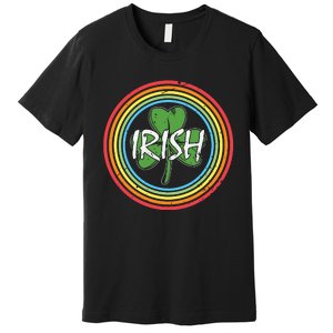 Rainbow Green Shamrock Irish Patricks Day Premium T-Shirt