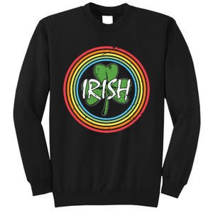 Rainbow Green Shamrock Irish Patricks Day Tall Sweatshirt