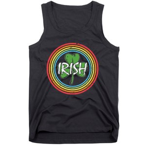 Rainbow Green Shamrock Irish Patricks Day Tank Top