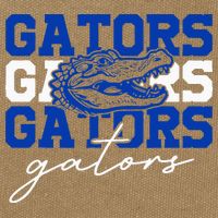 Retro Gators School Sports Name Team Cotton Canvas Backpack