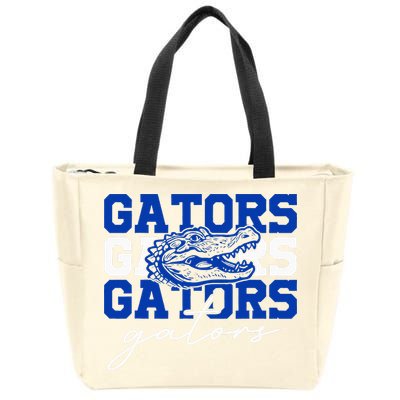 Retro Gators School Sports Name Team Zip Tote Bag
