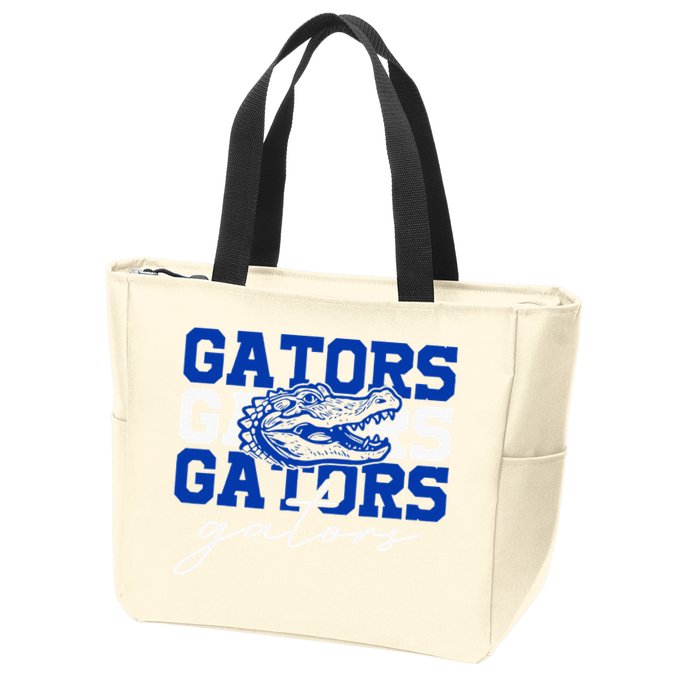 Retro Gators School Sports Name Team Zip Tote Bag