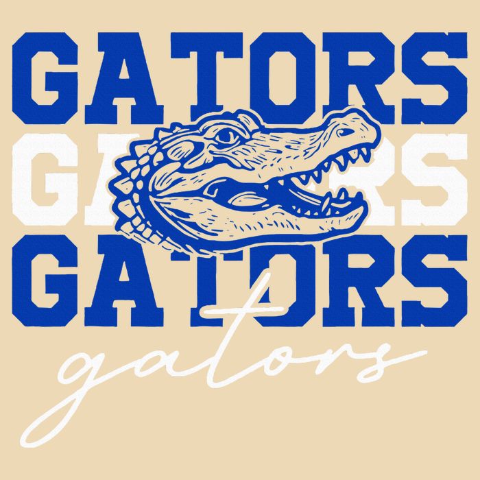 Retro Gators School Sports Name Team Zip Tote Bag
