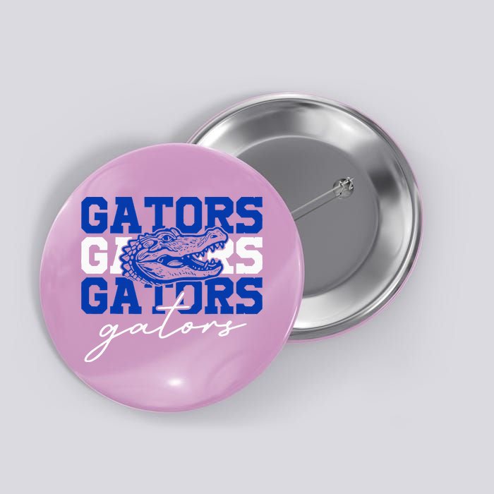 Retro Gators School Sports Name Team Button