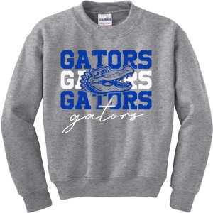 Retro Gators School Sports Name Team Kids Sweatshirt