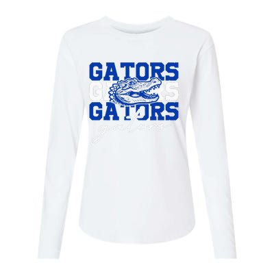 Retro Gators School Sports Name Team Womens Cotton Relaxed Long Sleeve T-Shirt