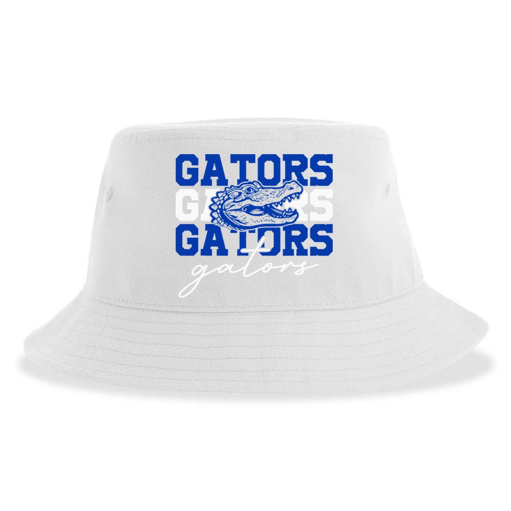 Retro Gators School Sports Name Team Sustainable Bucket Hat