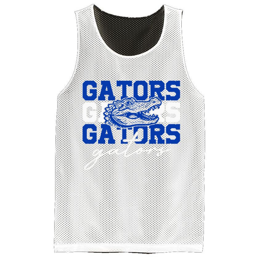 Retro Gators School Sports Name Team Mesh Reversible Basketball Jersey Tank