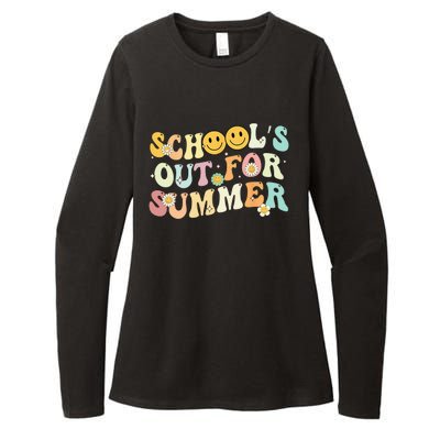 Retro Groovy School's Out For Summer Graduation Teacher Womens CVC Long Sleeve Shirt