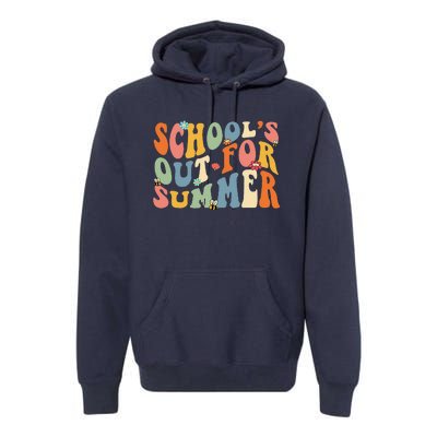 Retro Groovy School's Out For Summer Graduation Teacher Premium Hoodie