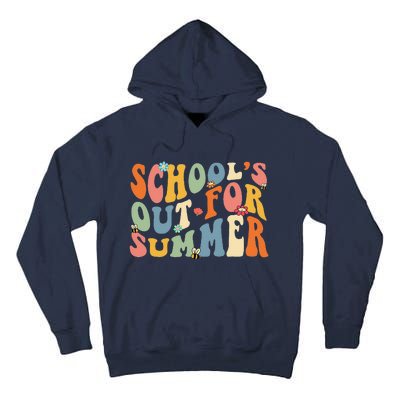 Retro Groovy School's Out For Summer Graduation Teacher Tall Hoodie