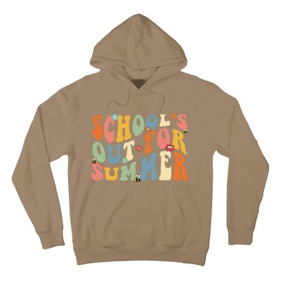 Retro Groovy School's Out For Summer Graduation Teacher Hoodie